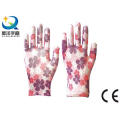 Садовые перчатки, полиэфирная оболочка с покрытием из нитрила, перчатки для безопасной работы с Ce, En388 (N6051)